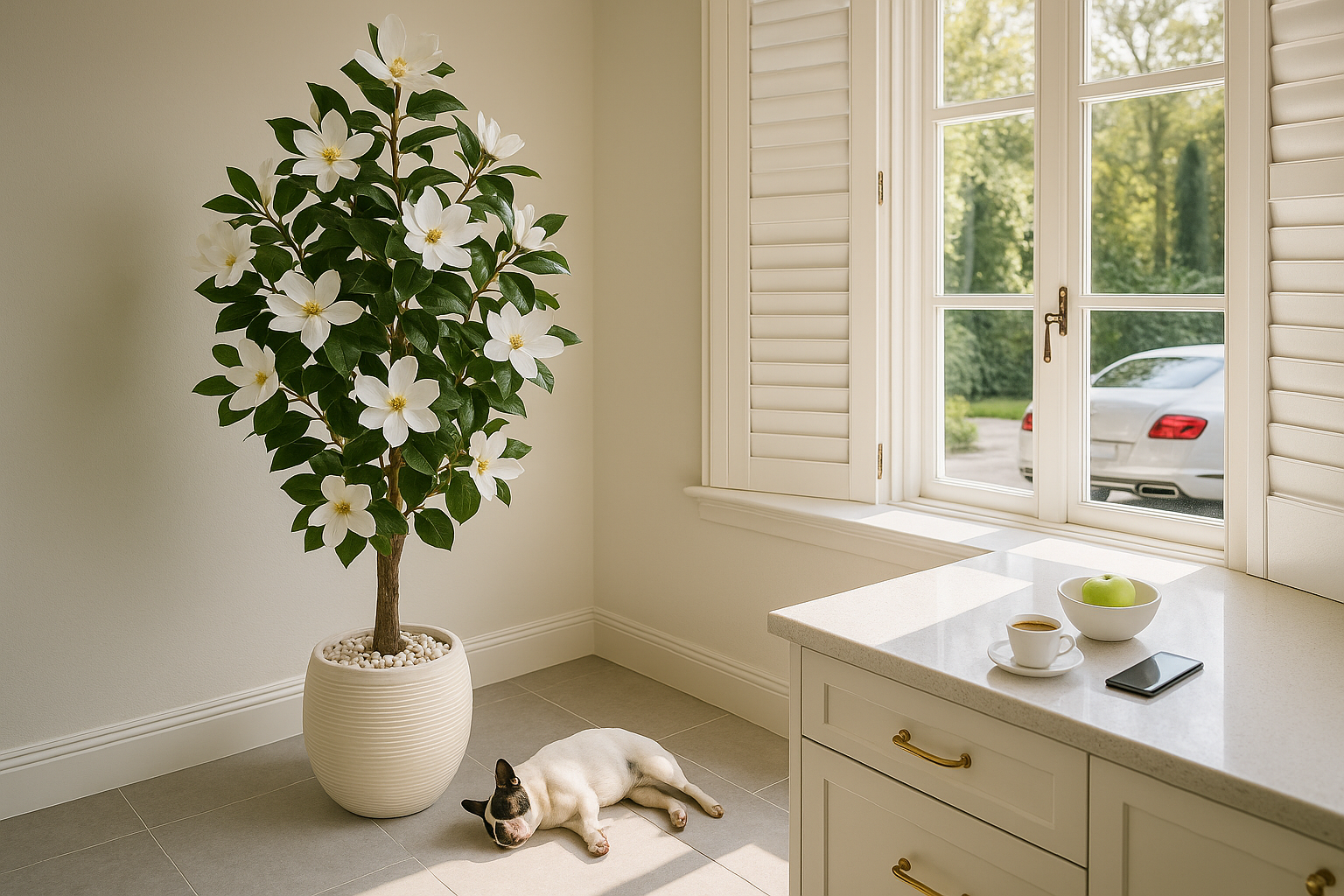 Magnolia deluxe - flowering 1.5m wh-grn 