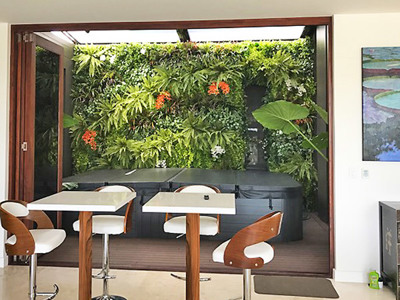 Artificial Green Wall as 'finishing touch' for Spa area