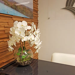 Orchid in Glass Bowls - artificial plants, flowers & trees - image 2