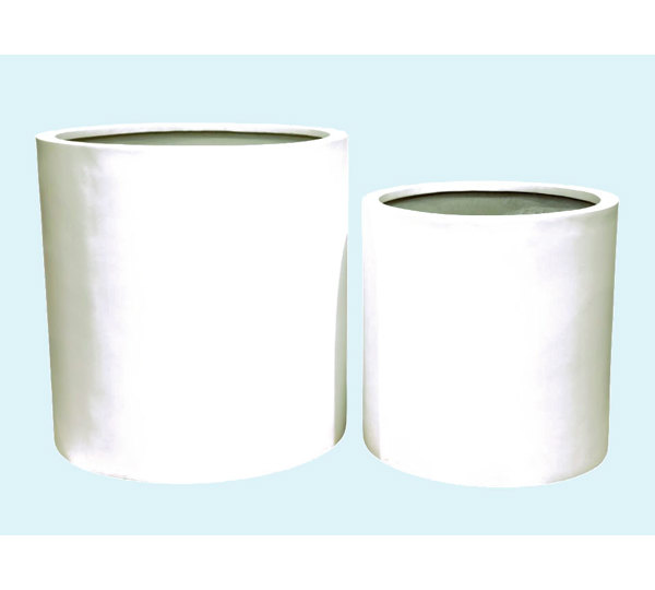 Planters- Cylinder Pot lge -wh