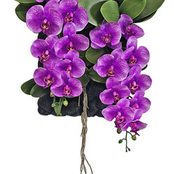 Orchid Wall-Plaque purple flowers - artificial plants, flowers & trees - image 3