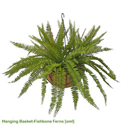 Hanging Baskets- Ferns (small) - artificial plants, flowers & trees - image 7