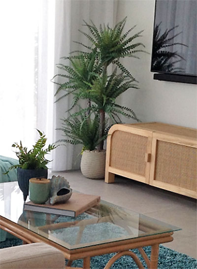 Button Palm 1.5m x 4 heads