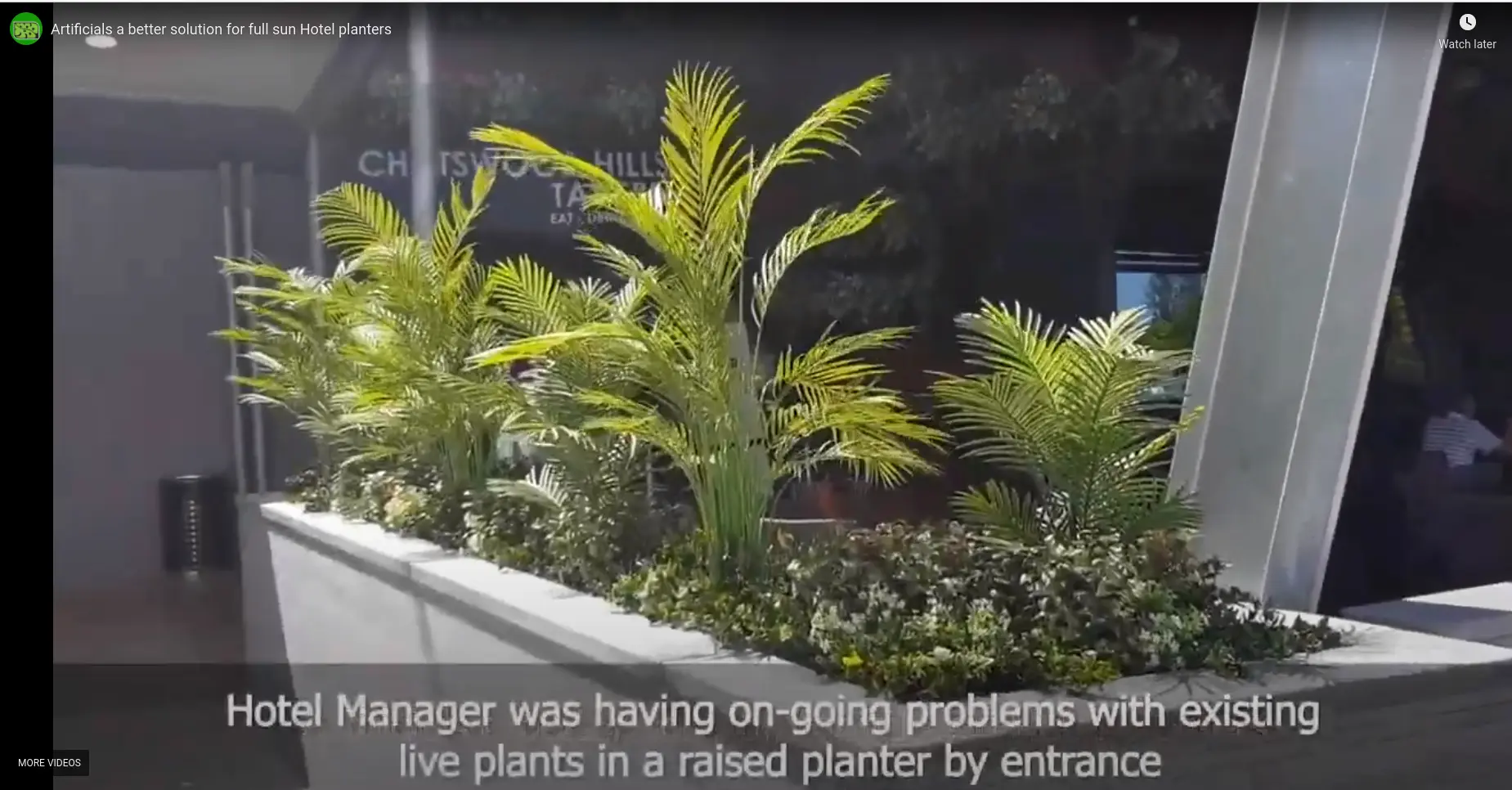 Artificials a better solution for full-sun Hotel planters