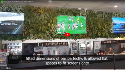 Green-Wall in Sports Bar