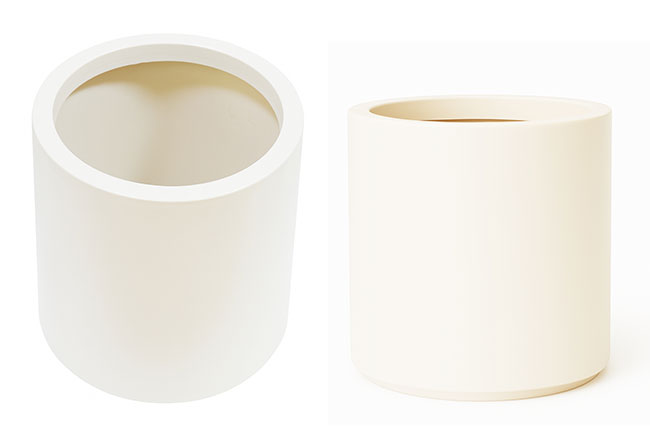 Planters- Cylinder Pot med -white