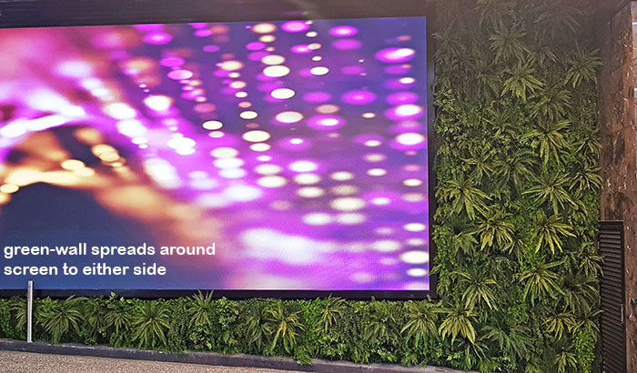 Artificial Green Walls turn concrete canyon into a porte cochere image 6