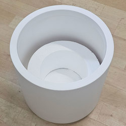 Planters- Cylinder Pot lge -black - artificial plants, flowers & trees - image 1