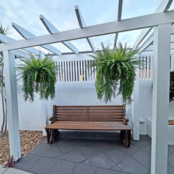 Hanging Baskets- UV-Ferns [med] - artificial plants, flowers & trees - image 1