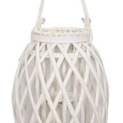Hanging Cane Lantern- Monstera med - artificial plants, flowers & trees - image 4