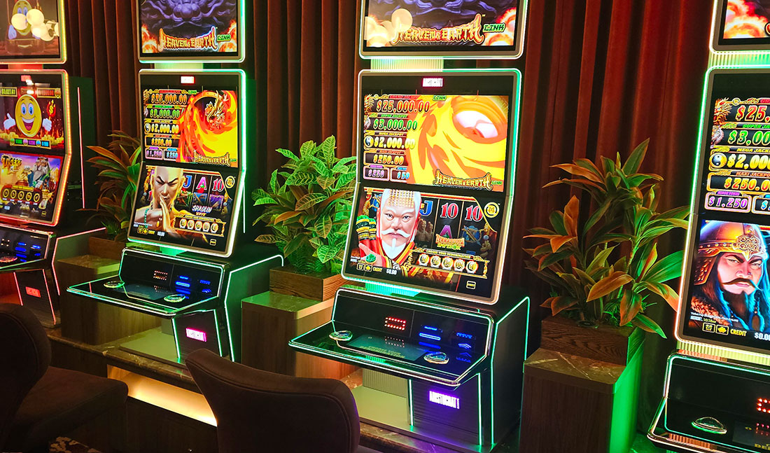 artificial plants & bright neon combination gives 'WOW!' to gaming areas 