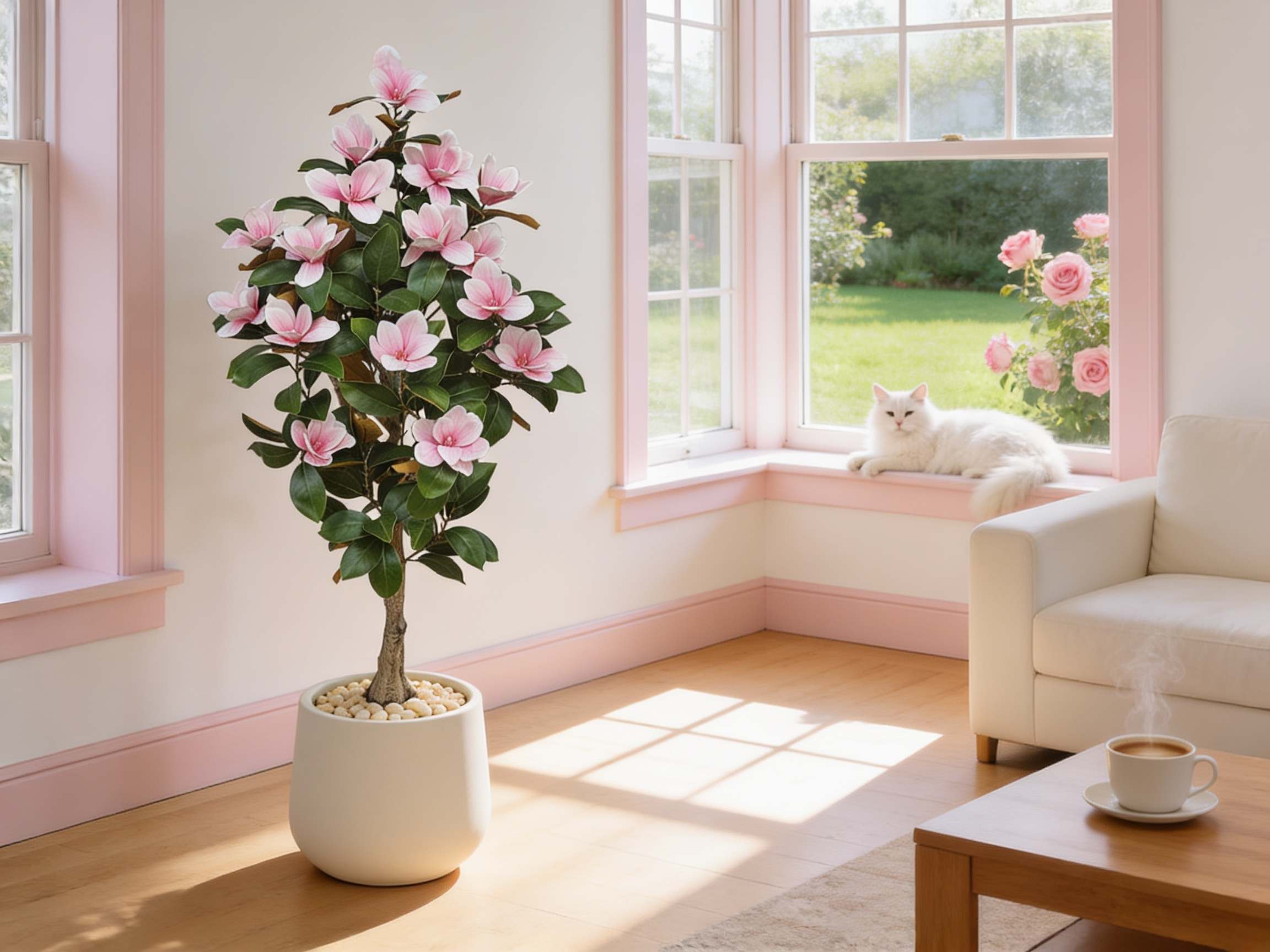 Magnolia deluxe - flowering  1.75m wh-pk
