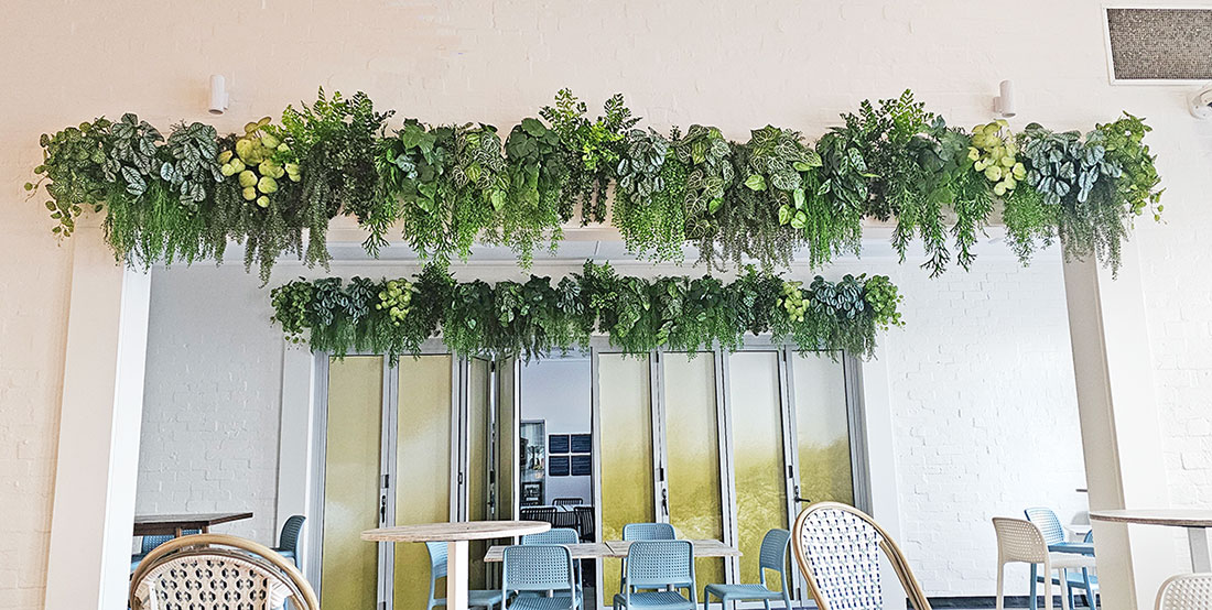 Lintels over doorways get green-curtains