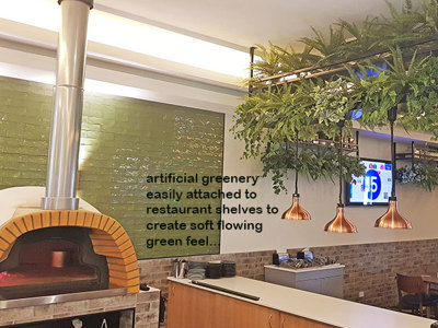 How to easily add artificial greenery to shelves...