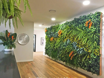 Artificial Green Walls, Greenery & Florals in Club Reception